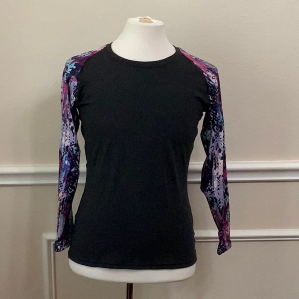 PMX BASELAYER Crewneck Top - Marci Prt Purple/blk